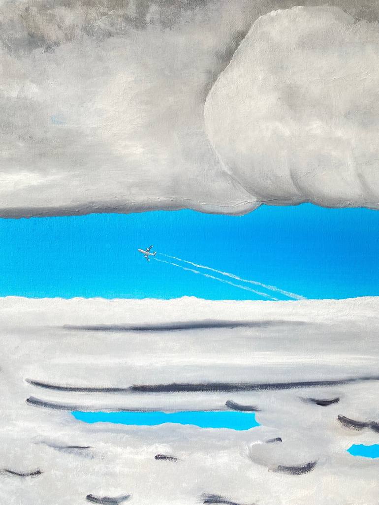 Original Airplane Painting by Michael Arbolishvili
