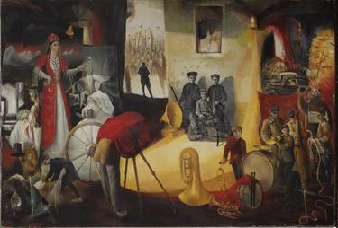 Original Abstract Performing Arts Painting by Besik Arbolishvili