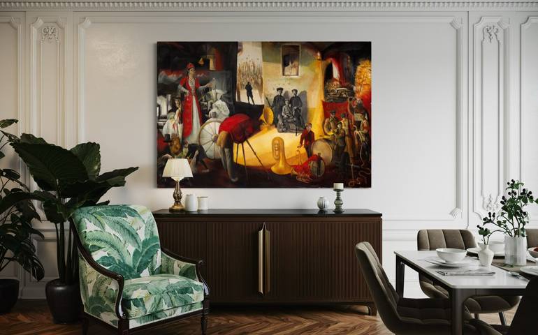 Original Abstract Performing Arts Painting by Besik Arbolishvili