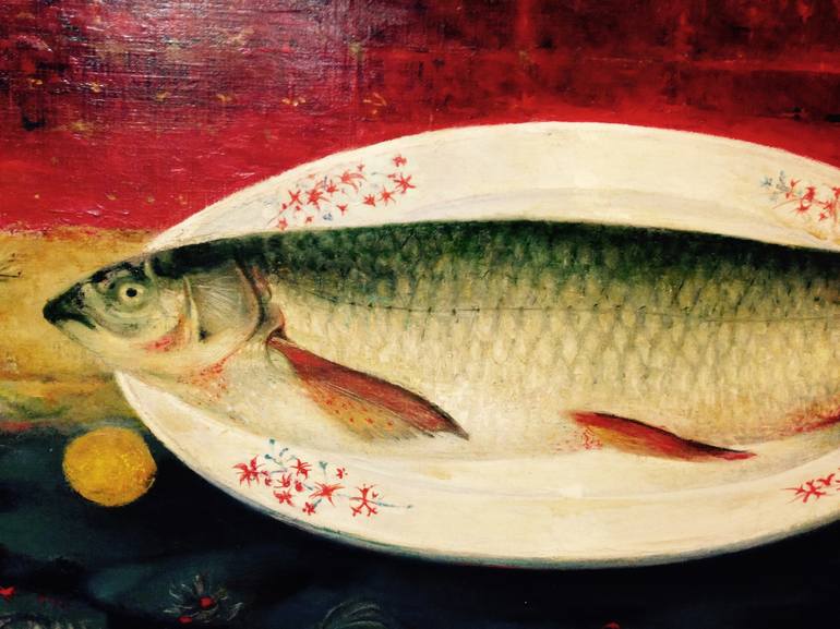 Original Fish Painting by Besik Arbolishvili