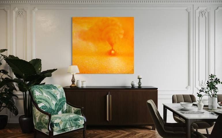 Original Abstract Expressionism Transportation Painting by Besik Arbolishvili