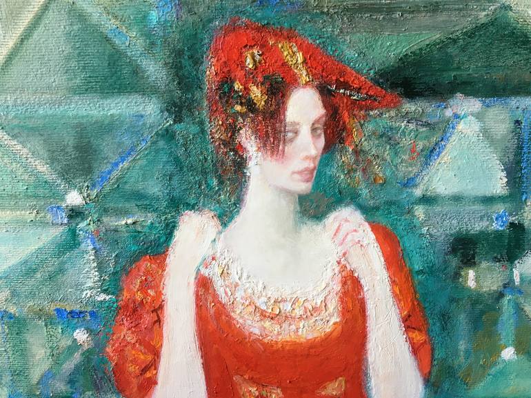 Original Abstract Women Painting by Besik Arbolishvili