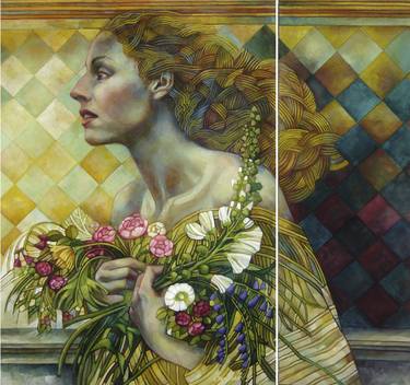 Original Figurative Women Paintings by Elisabetta Trevisan