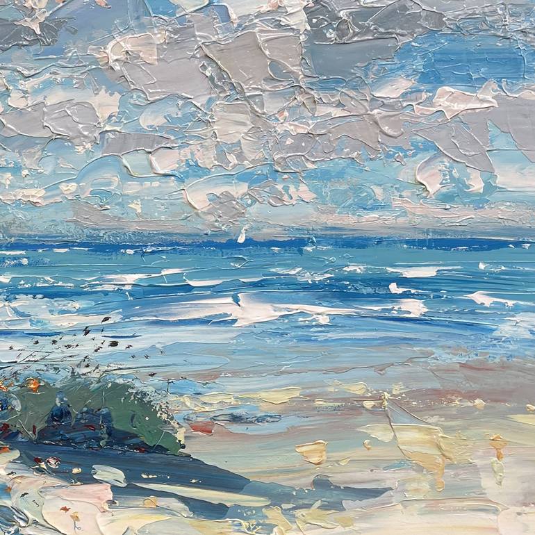 Original Abstract Beach Painting by Agostino Veroni