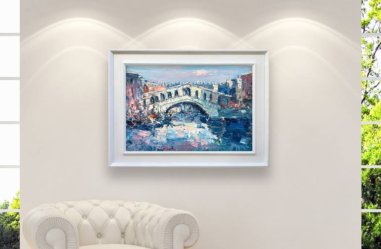 Original Abstract Cities Painting by Agostino Veroni
