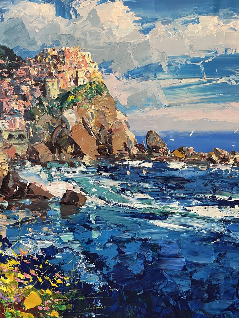 Original Beach Painting by Agostino Veroni