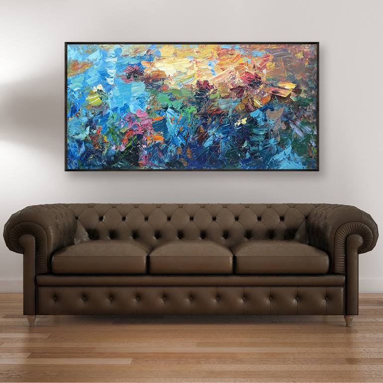 Original Abstract Floral Paintings by Agostino Veroni