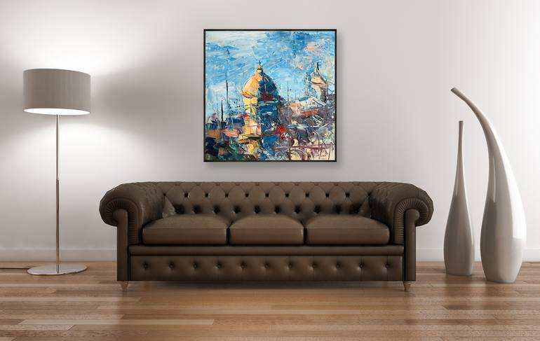 Original Impressionism Seascape Painting by Agostino Veroni