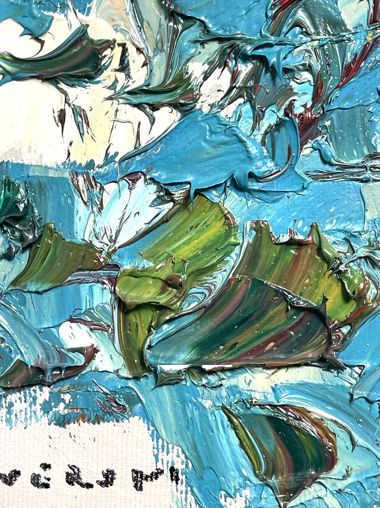 Original Impressionism Beach Painting by Agostino Veroni