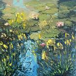 Water Lilies Oil Painting - Impressionist Flowers Art by Agostino Veroni