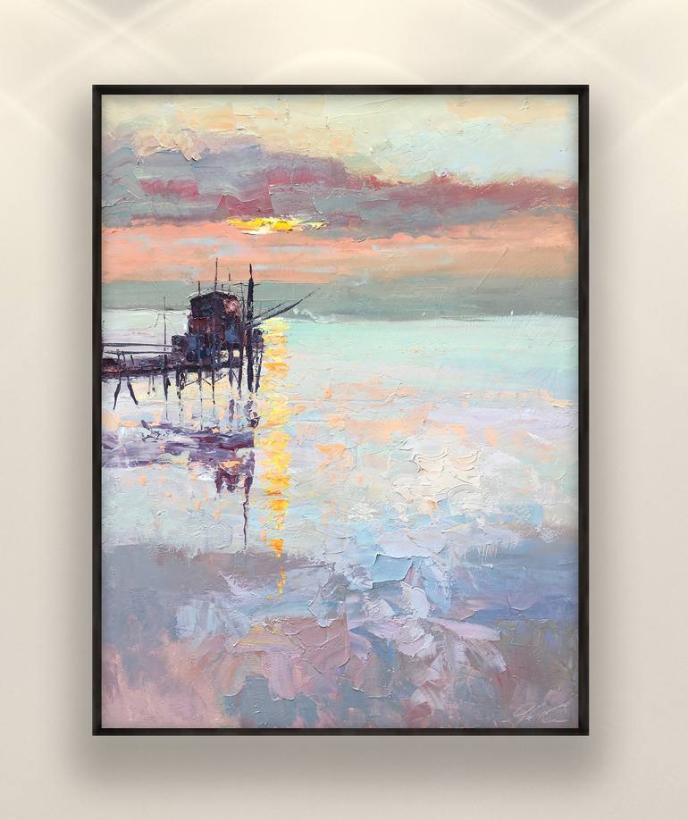 sunset painting ideas step by step