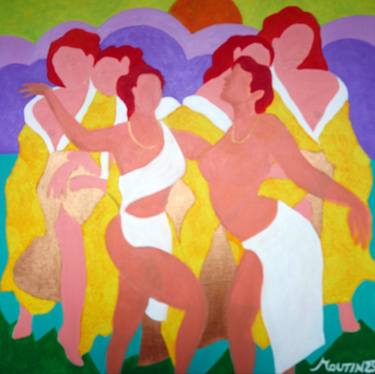 Original Figurative Erotic Paintings by Bernard Moutin