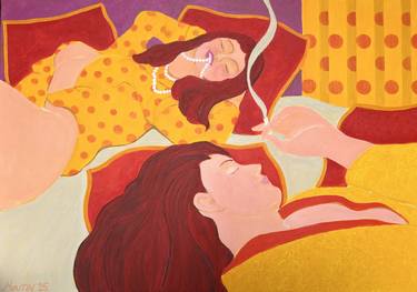 Original Contemporary Erotic Painting by Bernard Moutin