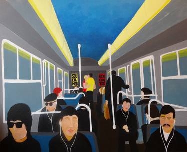 Original Pop Art Transportation Paintings by Bernard Moutin