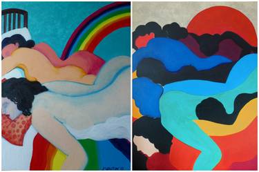 Print of Pop Art Erotic Paintings by Bernard Moutin