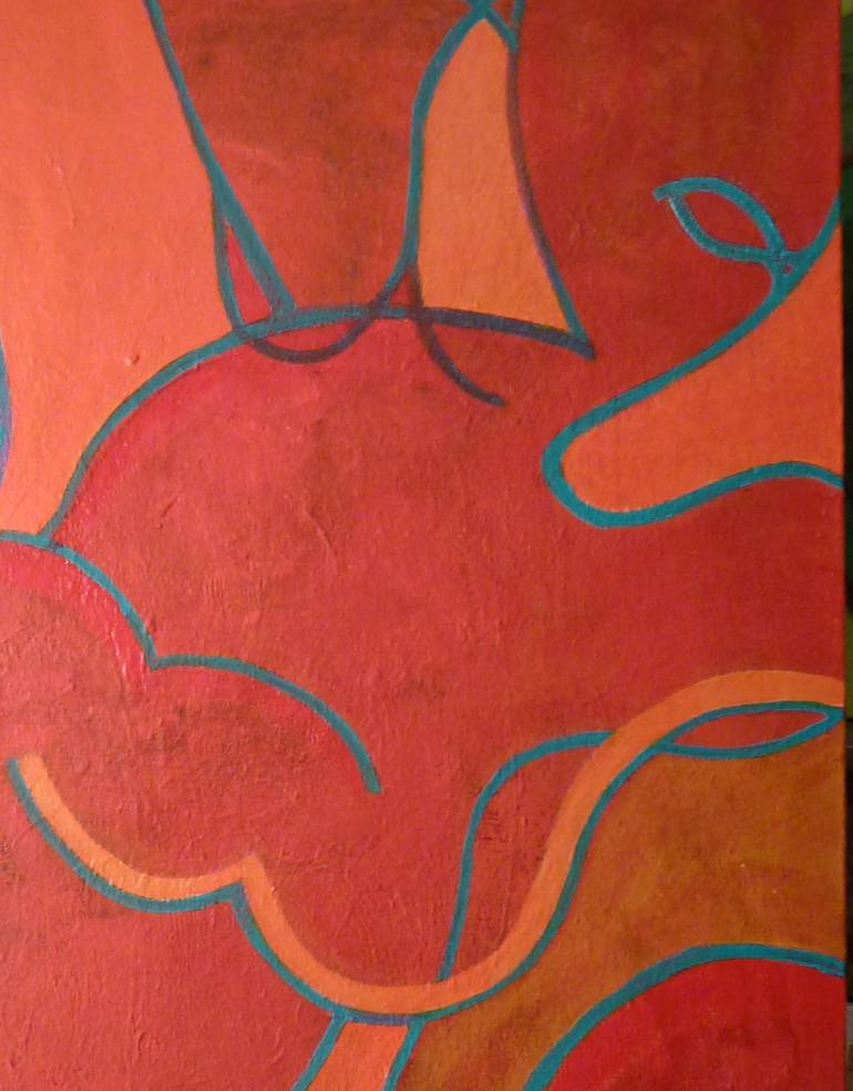 Original Pop Art Nude Painting by Bernard Moutin