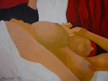 Original Figurative Erotic Paintings by Bernard Moutin