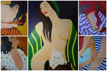 Original Erotic Paintings by Bernard Moutin