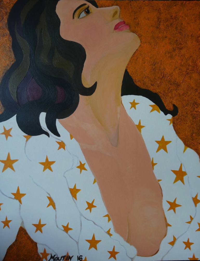 Original Figurative Erotic Painting by Bernard Moutin