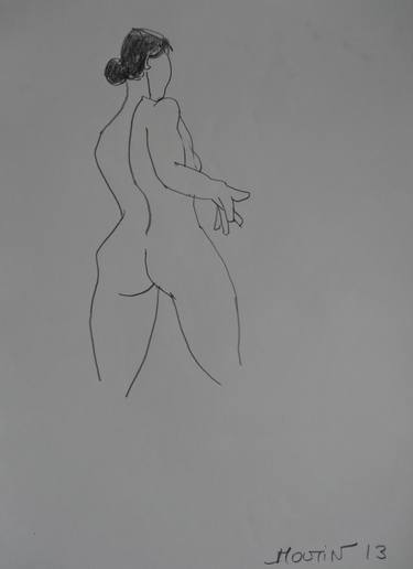 Original Nude Drawings by Bernard Moutin