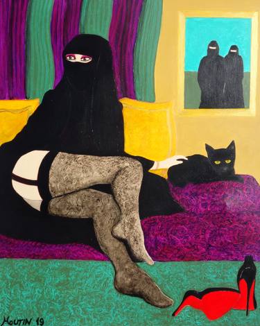 Original Conceptual Erotic Paintings by Bernard Moutin