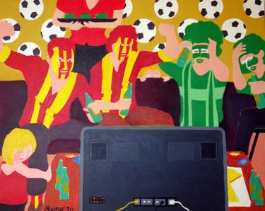 Print of Conceptual Sport Paintings by Bernard Moutin