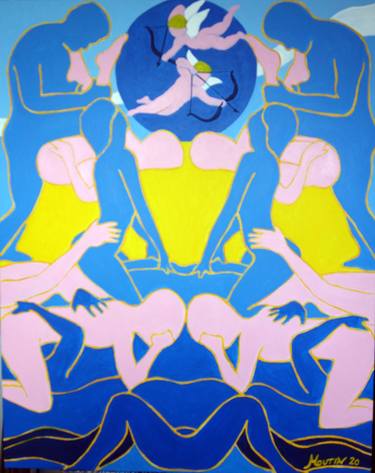 Print of Erotic Paintings by Bernard Moutin