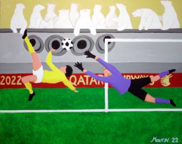 Original Conceptual Sports Paintings by Bernard Moutin