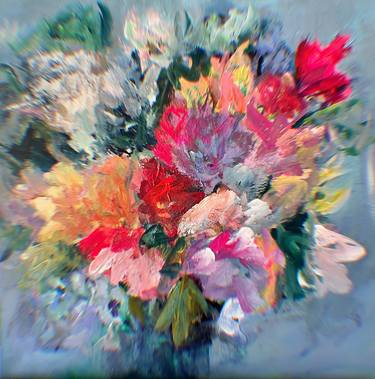 Original Abstract Expressionism Floral Paintings by Julliette Tehrani