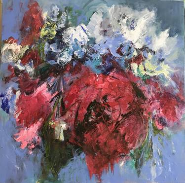 Original Abstract Floral Paintings by Julliette Tehrani