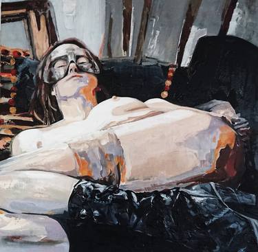 Original Figurative Erotic Paintings by Natalie Bennett