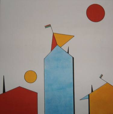 Original Expressionism Architecture Paintings by Jesús Marchante