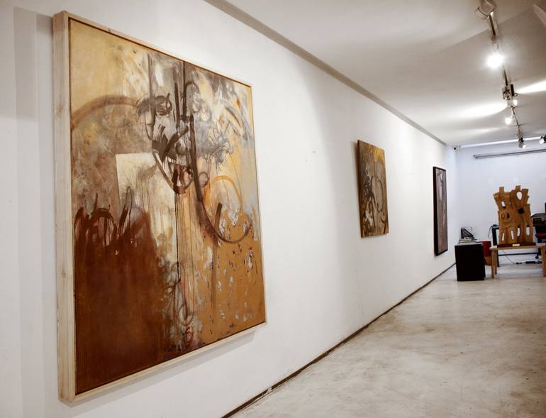Original Abstract Expressionism Abstract Painting by Mahi Chafik-Idrissi