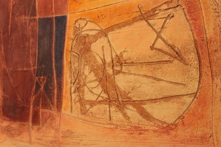 Original Abstract Expressionism Abstract Painting by Mahi Chafik-Idrissi