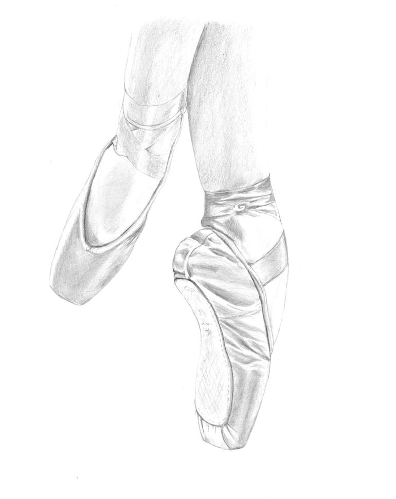 sketch of ballet shoes