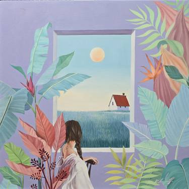 Original Impressionism People Painting by Hye-Jeon Kim