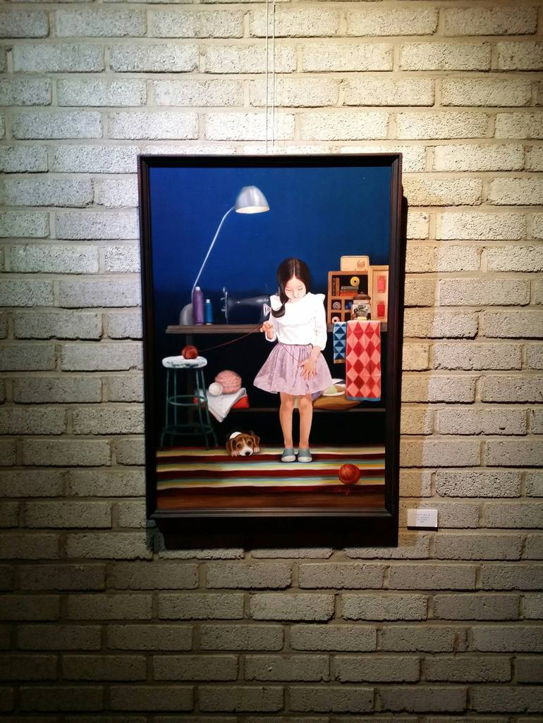 Original Fine Art Children Painting by Hye-jeon Kim