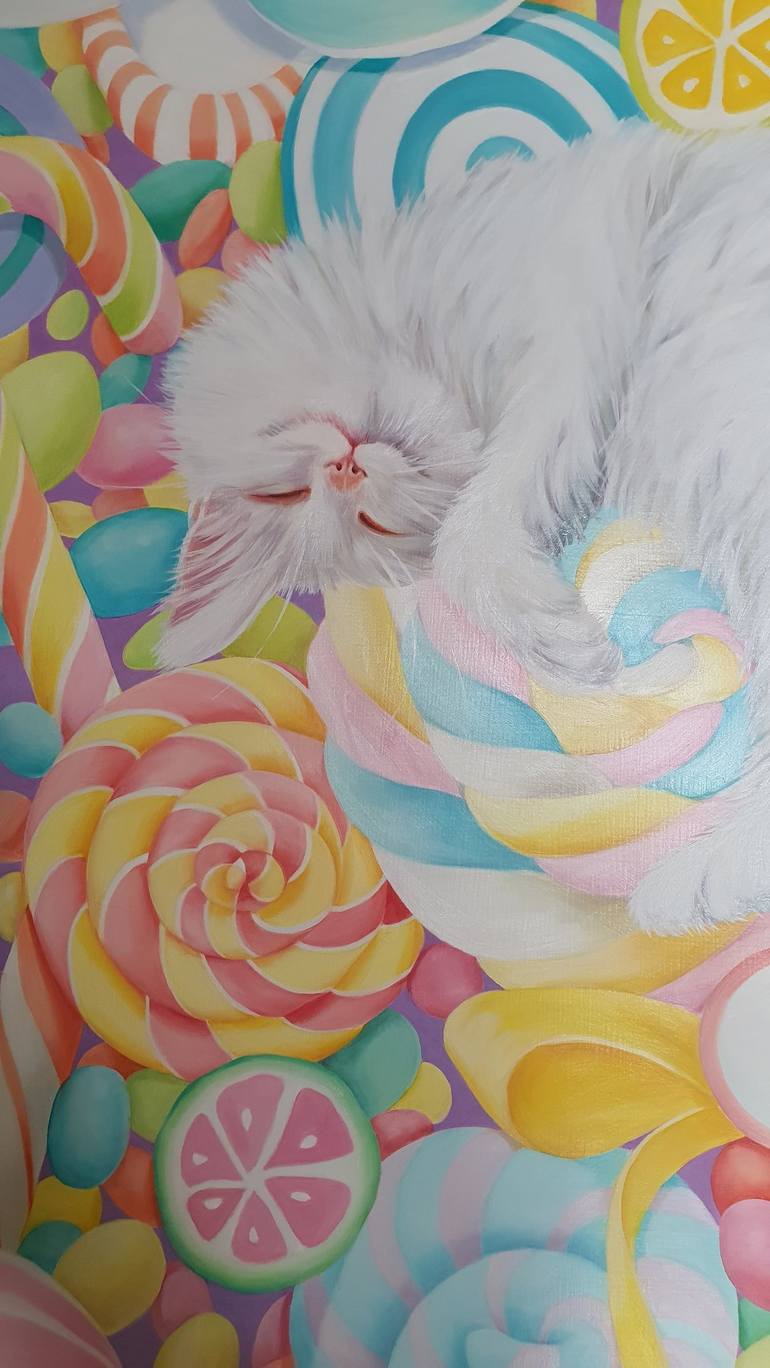 Original Cats Painting by Hye-jeon Kim