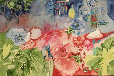 Print of Expressionism Garden Paintings by rebecca de figueiredo