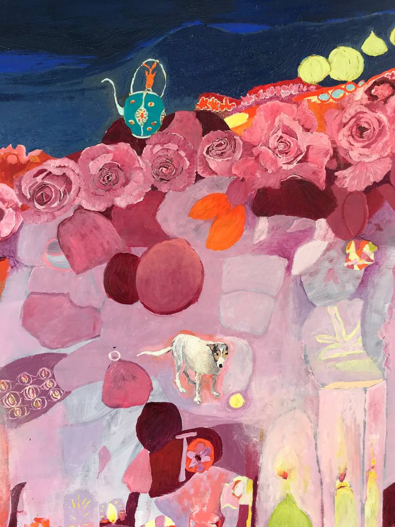 Original Conceptual Floral Painting by Rebecca De Figueiredo