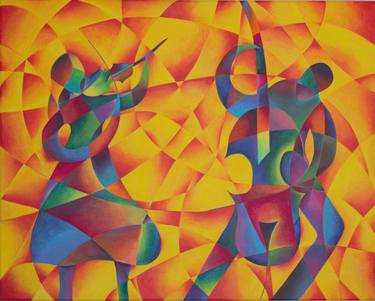 Print of Abstract Music Paintings by Janine Gasbarri