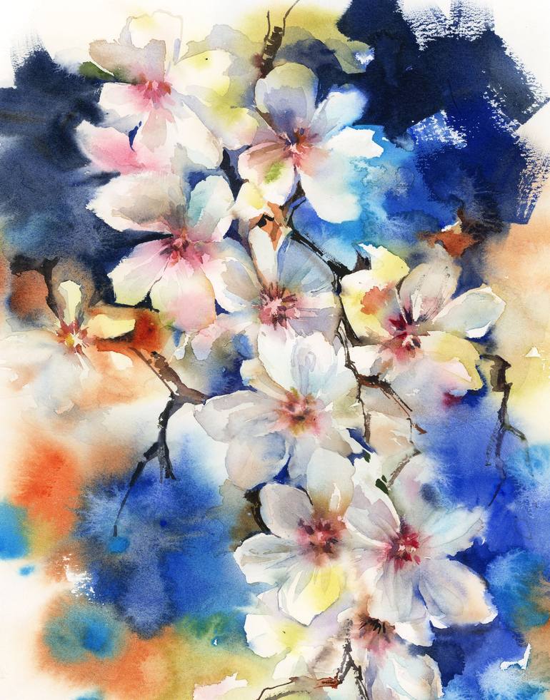 Original Floral Painting by Sophie Rodionov