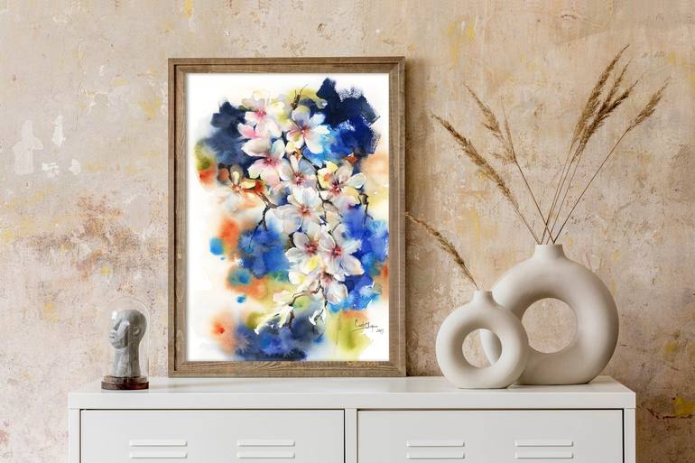 Original Impressionism Floral Painting by Sophie Rodionov