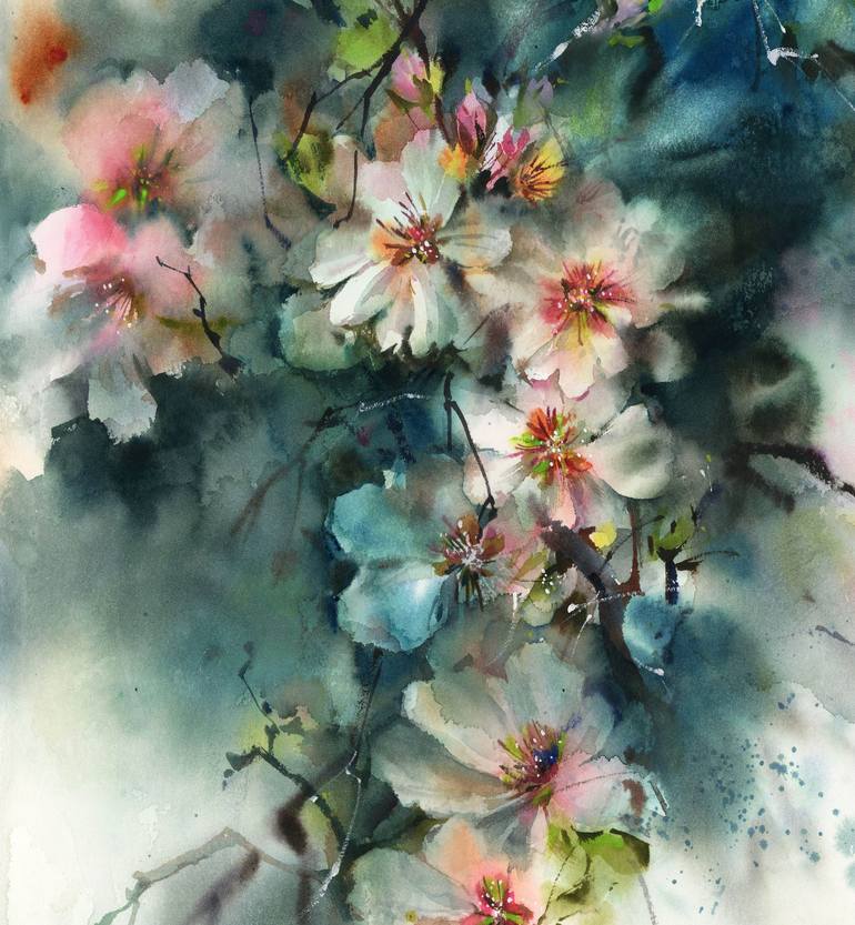 Original Floral Painting by Sophie Rodionov