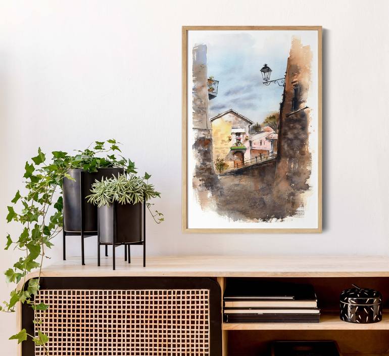 Original Impressionism Architecture Painting by Sophie Rodionov