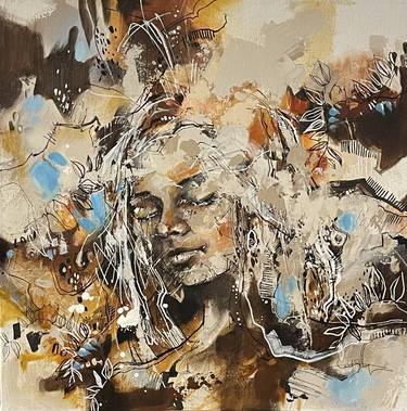 Original Abstract Portrait Paintings by Sophie Rodionov