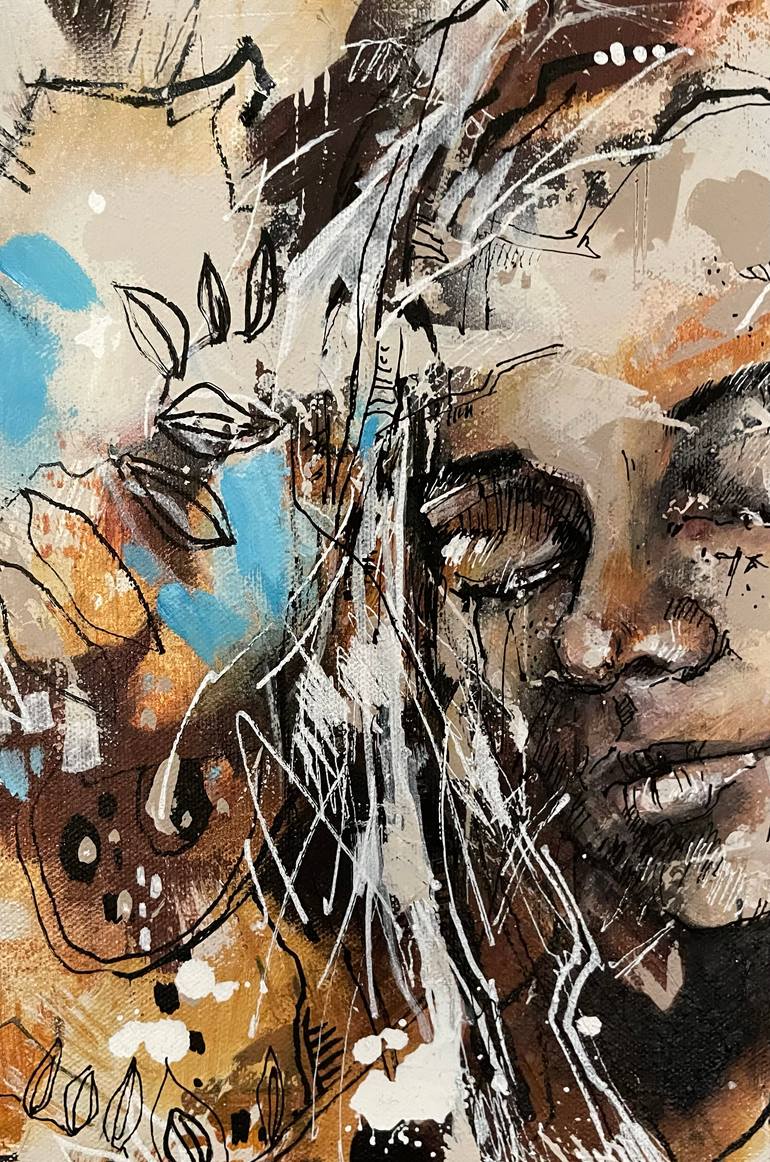 Original Abstract People Painting by Sophie Rodionov