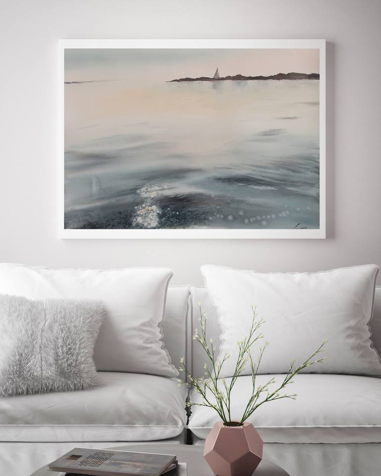 Original Impressionism Seascape Painting by Sophie Rodionov