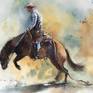 Rodeo in Northfield
Inspired by rodeo in Northiled in Minnesota.

Watercolor on paper: Strathmore cold press 100% cotton archival watercolor paper 140lb.

Not framed.
Certificate of Authenticity is included.

Signed on top.
Signed and dated on a back.