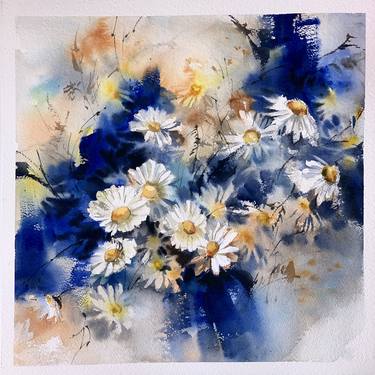 Original Fine Art Floral Paintings by Sophie Rodionov